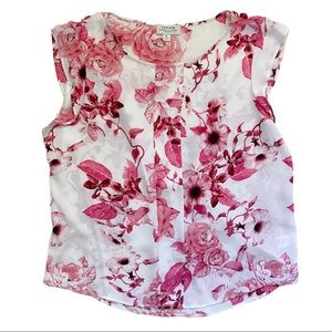 Tahari ASL flutter sleeve blouse